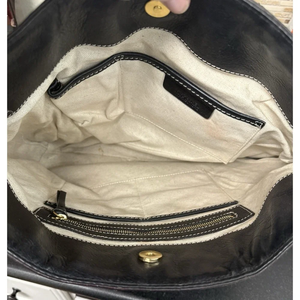 Michael Kors Black Pebbled Leather Studded Hobo Bag Vintage